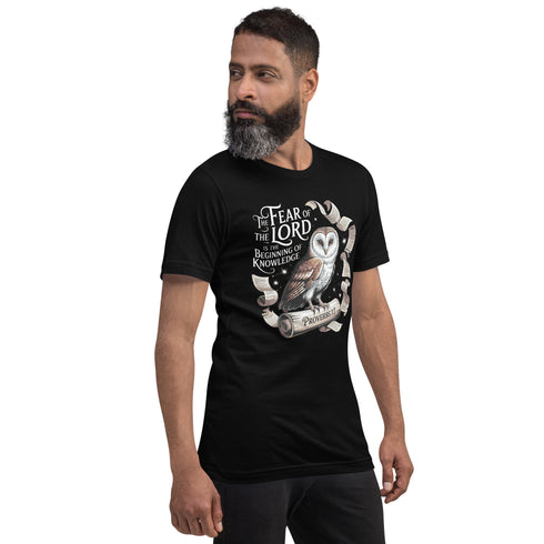 The Fear of the LORD is the beginning of Knowledge Christian Bible Verse T-Shirt